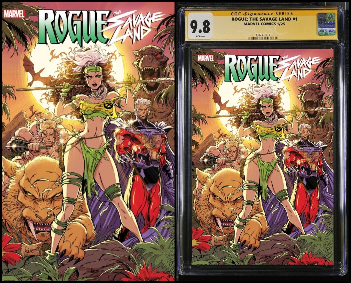 ROGUE THE SAVAGE LAND #1 CGC SS/RAW KAARE ANDREWS SIGNED PRESALE MEGACON 2025