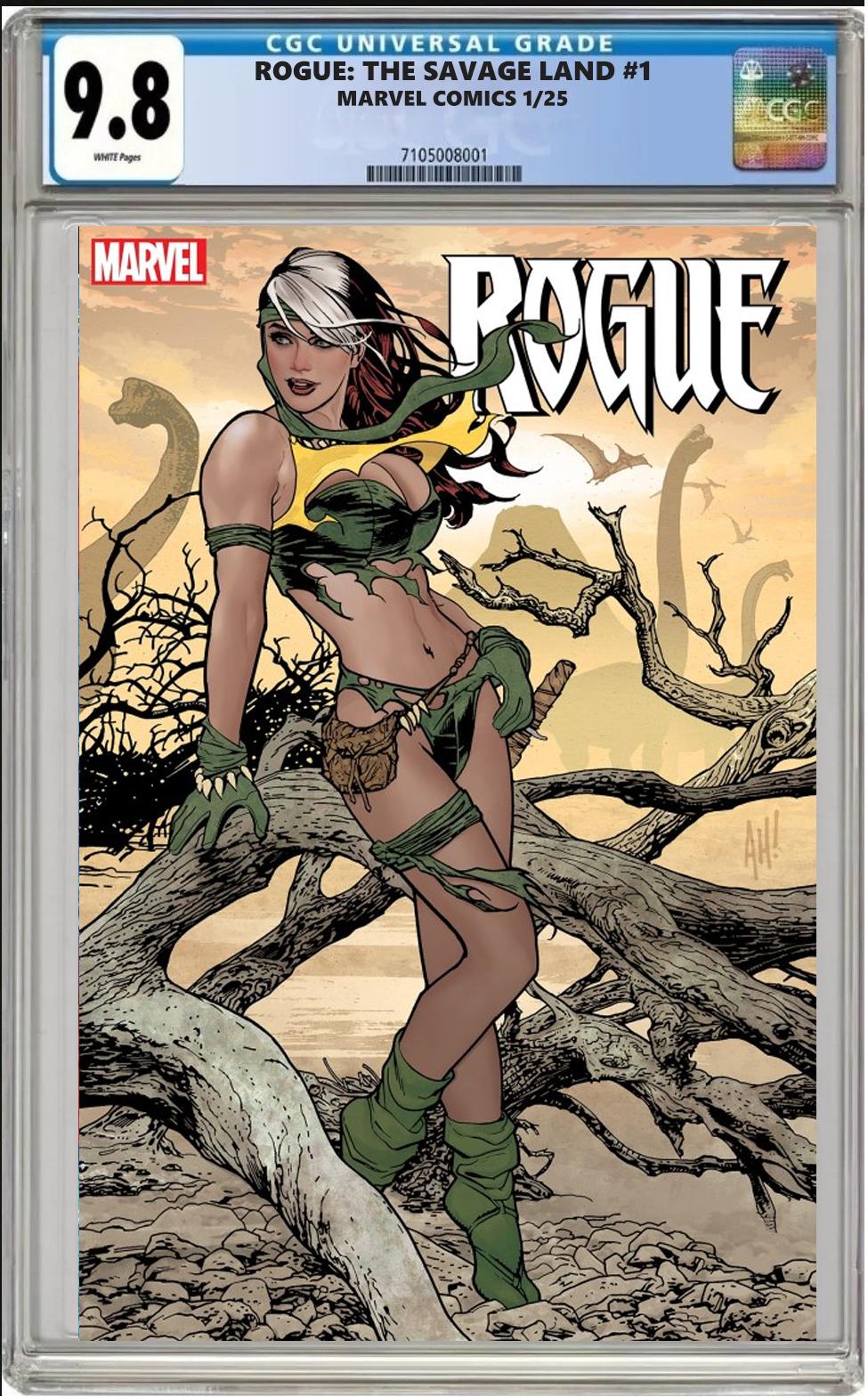 ROGUE THE SAVAGE LAND #1 MARVEL ADAM HUGHES FOIL VARIANT CGC 9.8 NM PRESALE 1/18