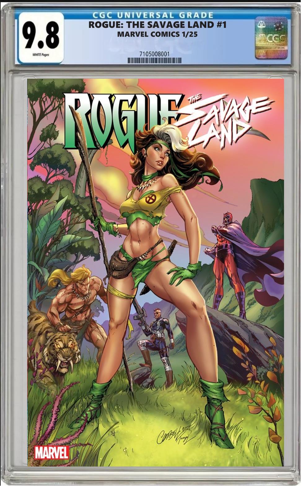 ROGUE THE SAVAGE LAND #1 MARVEL J SCOTT CAMPBELL VARIANT CGC 9.8 NM PRESALE 1/18