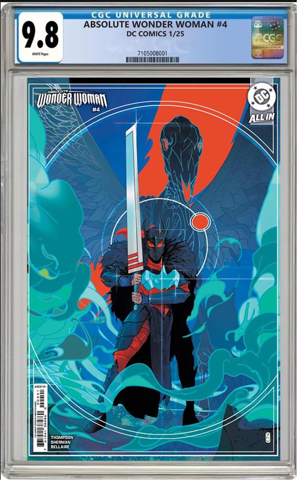 ABSOLUTE WONDER WOMAN #4 DC 1:25 CHRISTIAN WARD VARIANT CGC 9.8 NM PRESALE 1/22