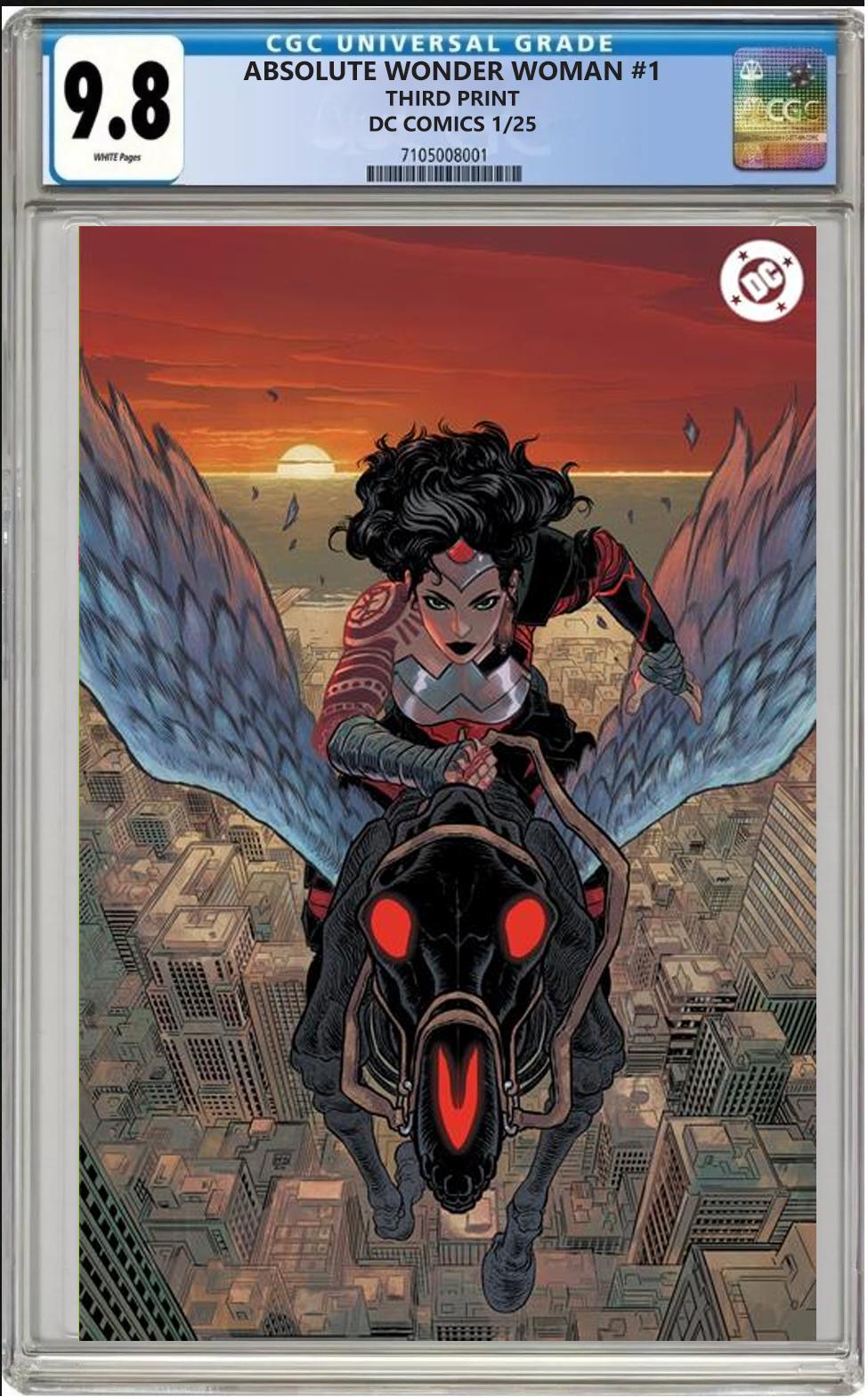 ABSOLUTE WONDER WOMAN #1 3RD PRINT DC 1:50 HAYDEN SHERMAN CGC 9.8 PRESALE 1/22