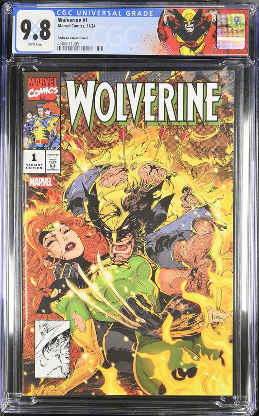 WOLVERINE #1 MARVEL 2024 KAARE ANDREWS VARIANT CGC 9.8 NM W/ CUSTOM LABEL