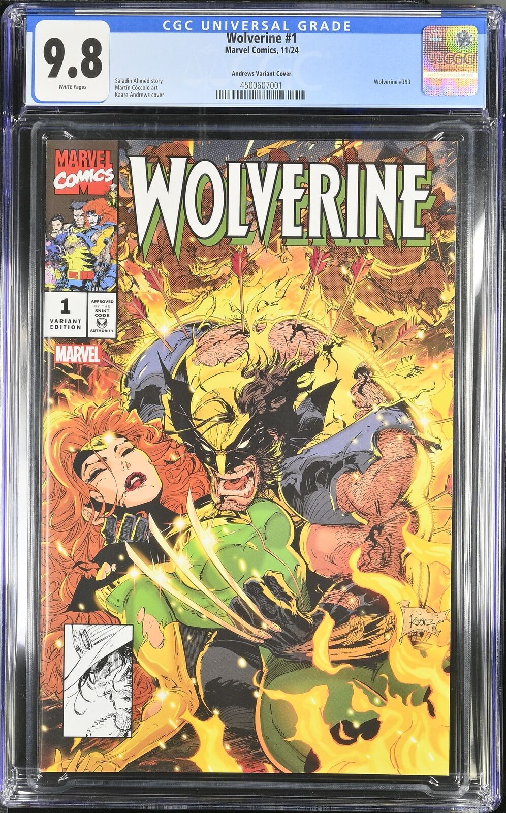 WOLVERINE #1 MARVEL 2024 KAARE ANDREWS VARIANT CGC 9.8 NM