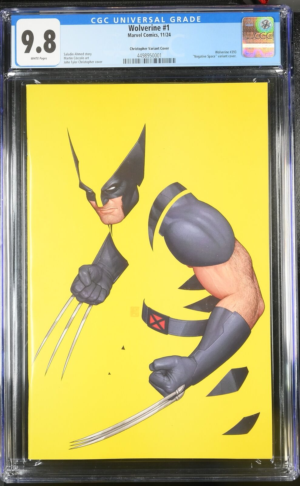 WOLVERINE 1 MARVEL 2024 JOHN TYLER CHRISTOPHER NEGATIVE SPACE VARIANT CGC 9.8 NM