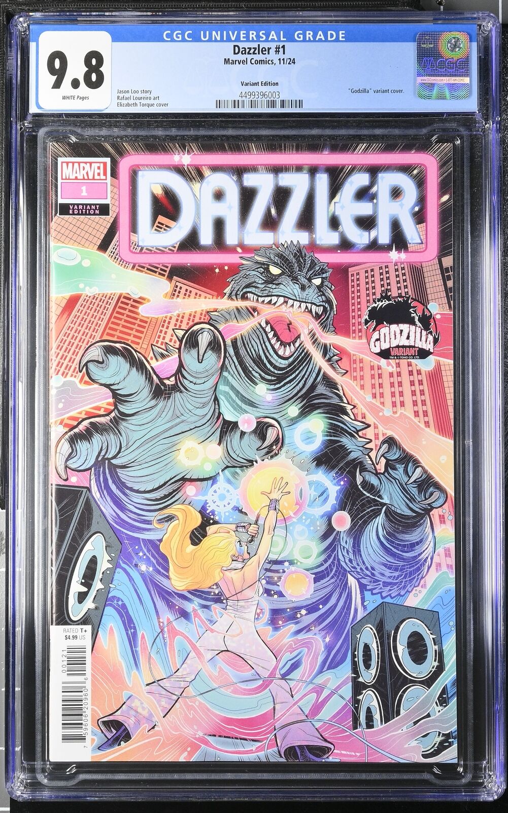 DAZZLER #1 MARVEL 2024 ELIZABETH TORQUE GODZILLA VARIANT CGC 9.8 NM