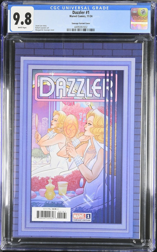 DAZZLER #1 MARVEL 2024 MARGUERITE SAUVAGE WINDOWSHADES VARIANT CGC 9.8 NM