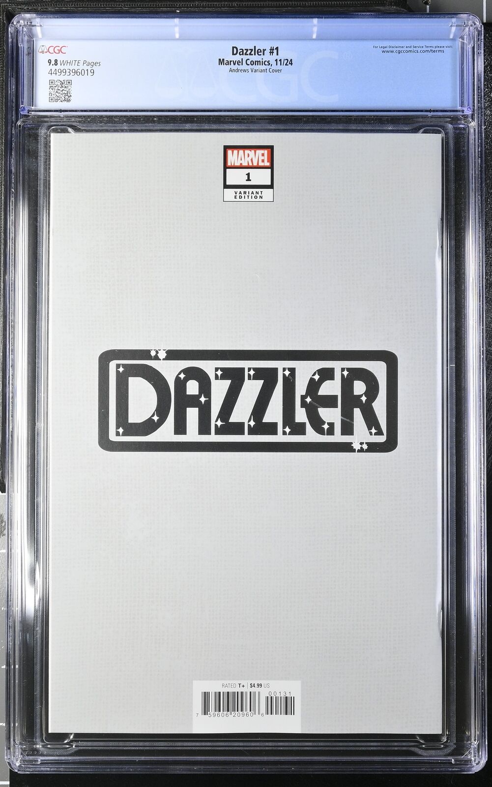 DAZZLER #1 MARVEL 2024 KAARE ANDREWS FOIL VARIANT CGC 9.8 NM