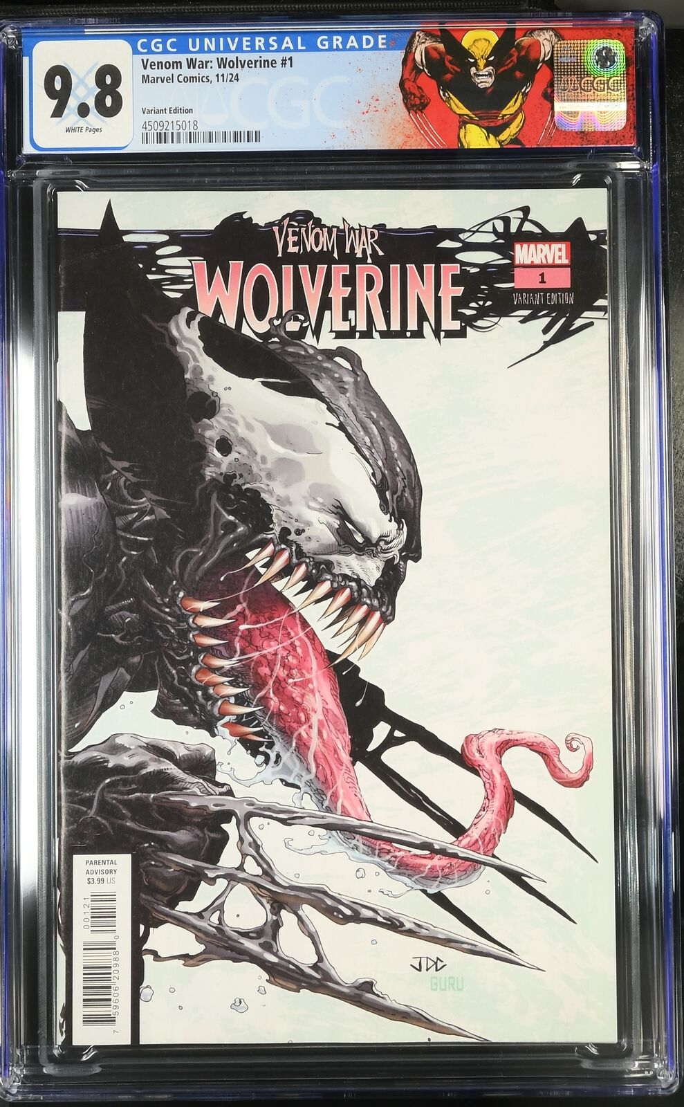 VENOM WAR WOLVERINE #1 MARVEL 2024 CASSARA VARIANT CGC 9.8 NM WITH CUSTOM LABEL