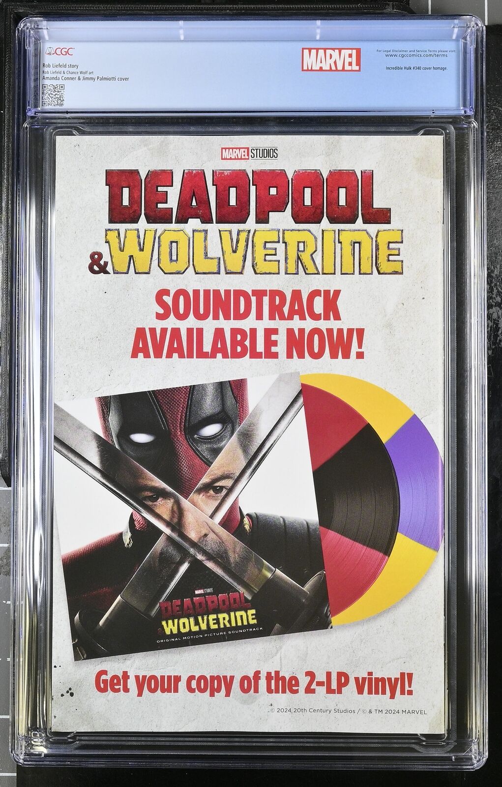 DEADPOOL TEAM-UP #1 MARVEL 2024 AMANDA CONNER VARIANT CGC 9.8 NM X-MEN LABEL