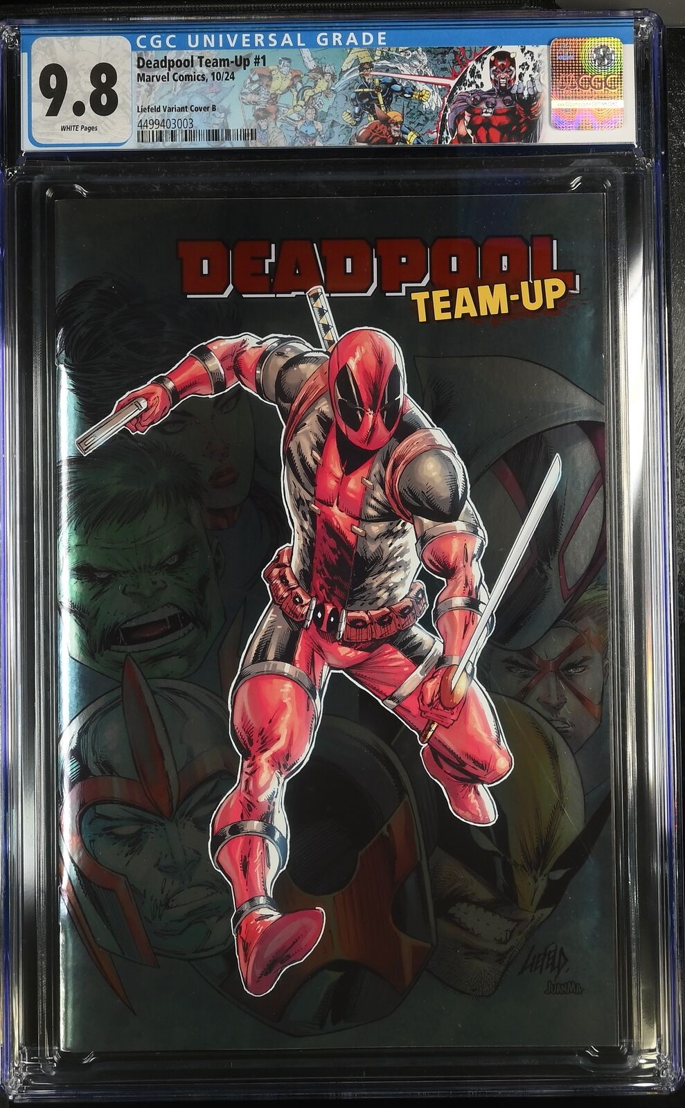 DEADPOOL TEAM-UP #1 MARVEL 2024 ROB LIEFELD FOIL VARIANT CGC 9.8 NM X-MEN LABEL