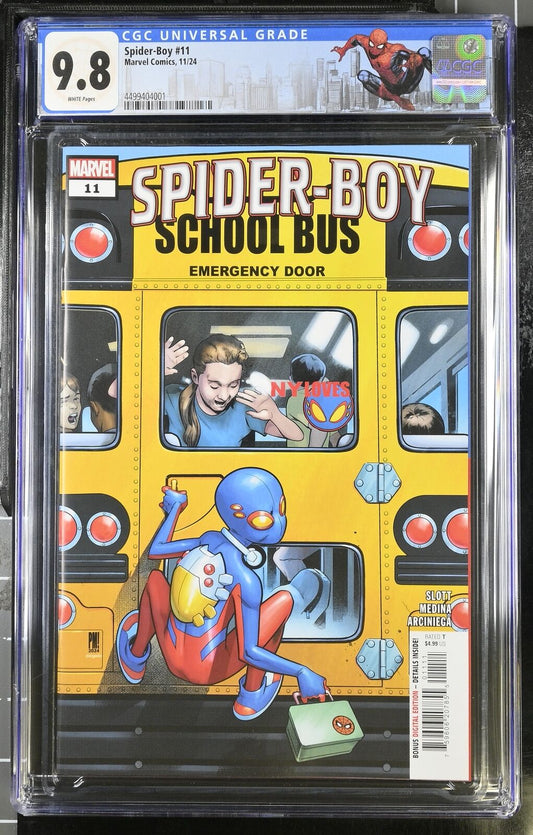 SPIDER-BOY #11 MARVEL 2024 PACO MEDINA MAIN COVER CGC 9.8 NM W/ SPIDER-MAN LABEL