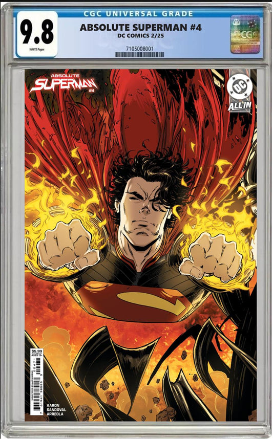 ABSOLUTE SUPERMAN #4 DC CVR F KAARE ANDREWS VARIANT CGC 9.8 NM PRESALE 2/5