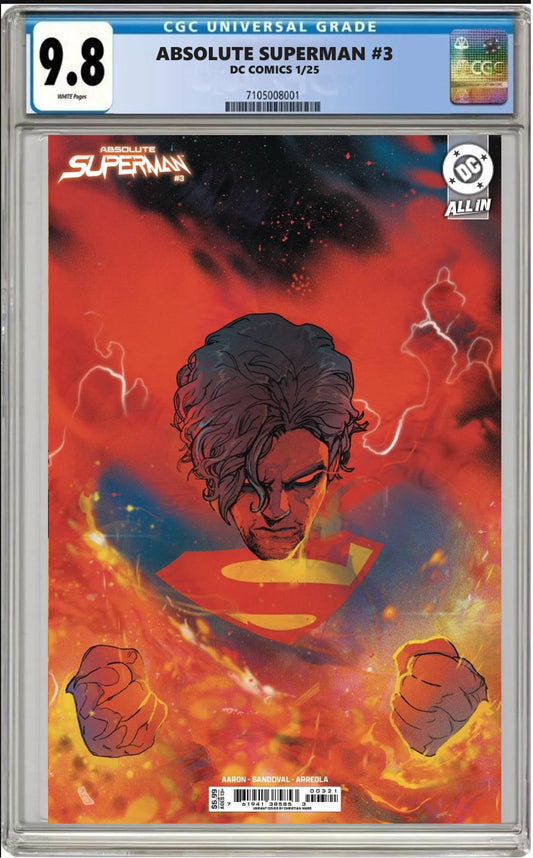 ABSOLUTE SUPERMAN #3 DC CVR C CHRISTIAN WARD VARIANT CGC 9.8 NM PRESALE 1/1/25