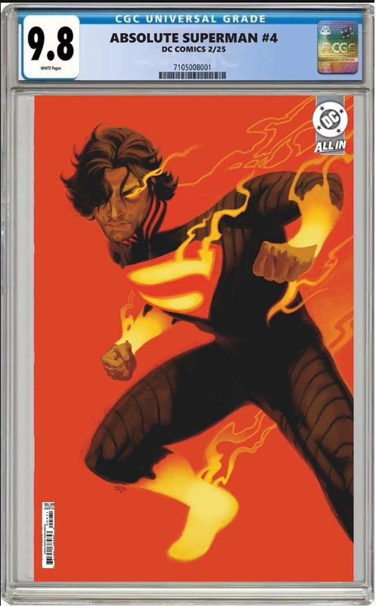 ABSOLUTE SUPERMAN #4 DC CVR B DAVID TALASKI VARIANT CGC 9.8 NM PRESALE 2/5