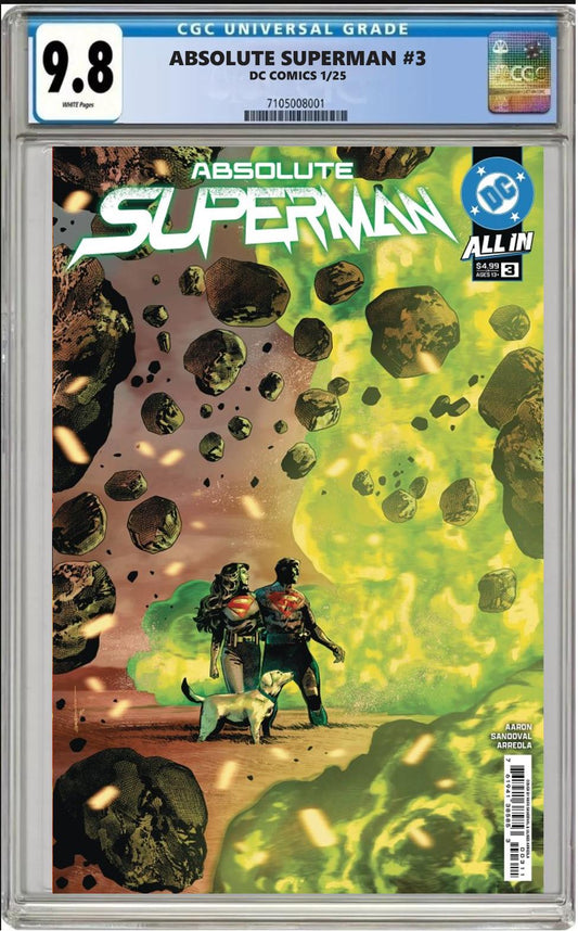 ABSOLUTE SUPERMAN #3 DC CVR A RAFA SANDOVAL CGC 9.8 NM PRESALE 1/1