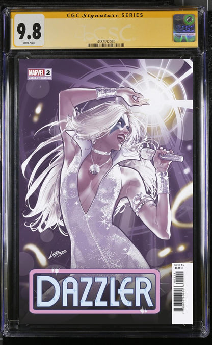 DAZZLER #2 MARVEL CGC/RAW VILLALOBOS VARIANT SIGNED/REMARKED PRESALE MEGACON