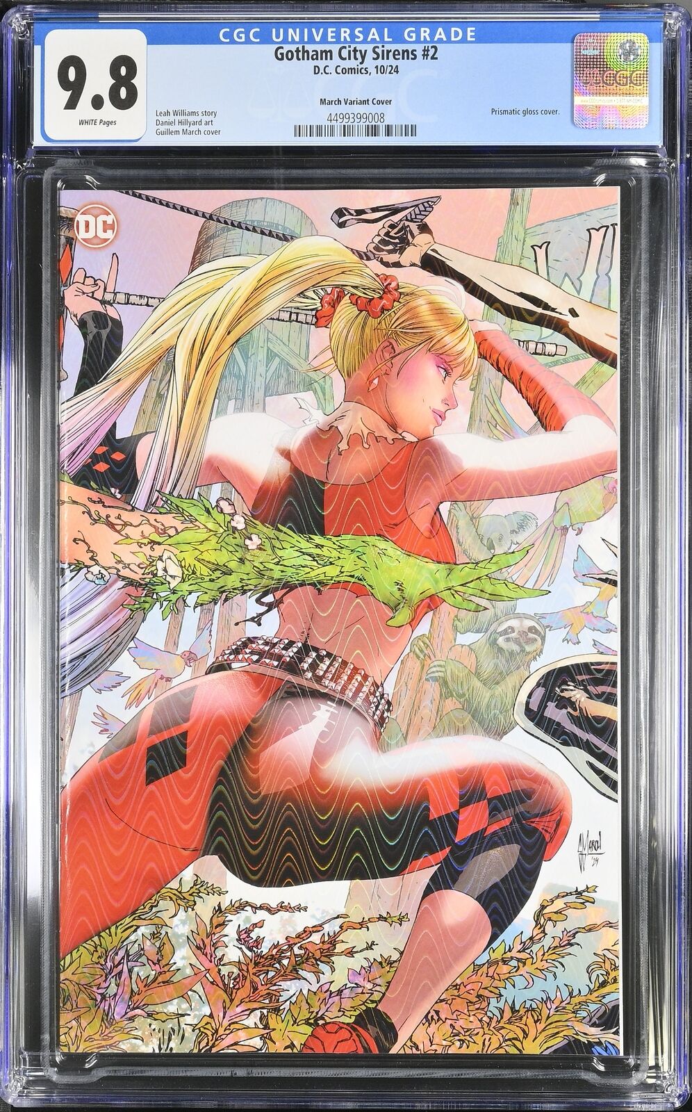 GOTHAM CITY SIRENS #2 DC 2024 GUILLEM MARCH PRISMATIC FOIL VARIANT CGC 9.8 NM