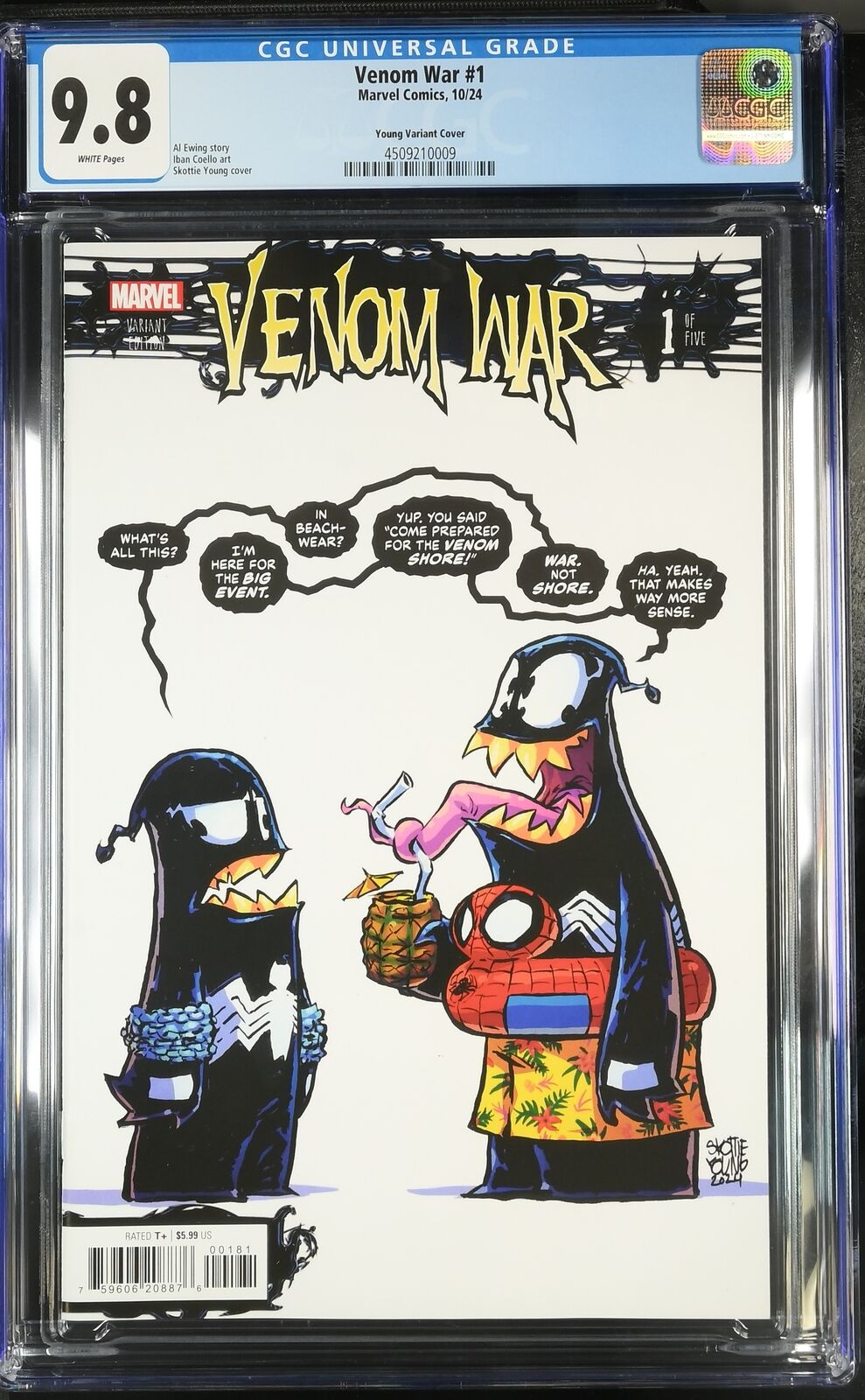 VENOM WAR #1 MARVEL COMICS  2024 SKOTTIE YOUNG VARIANT CGC 9.8 NM/MT