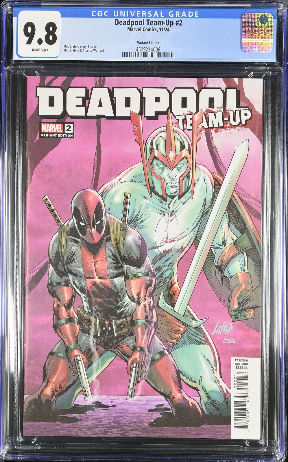 DEADPOOL TEAM-UP #2 MARVEL COMICS  2024 LIEFELD VARIANT COVER CGC 9.8 NM/MT