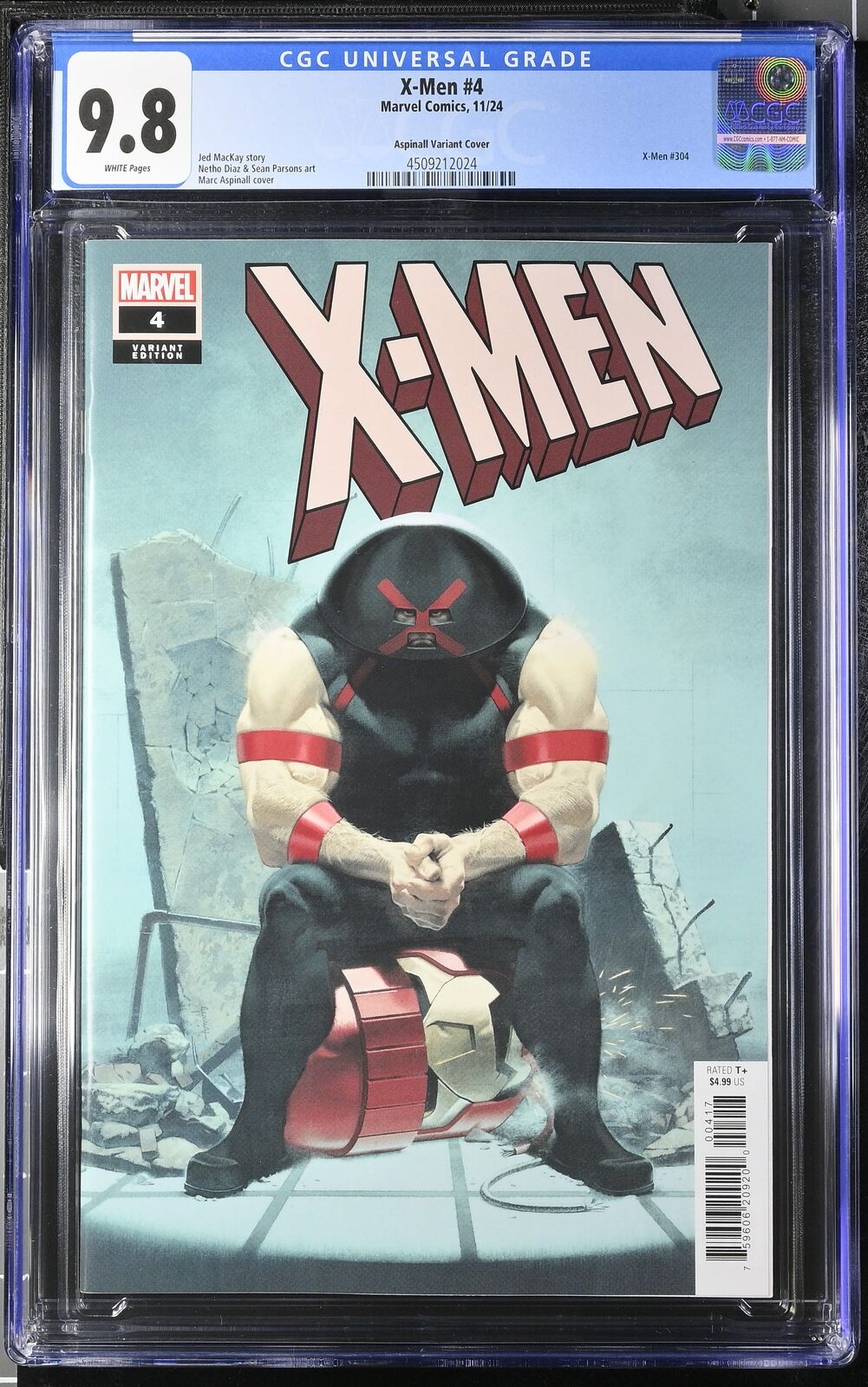 X-MEN #4 MARVEL COMICS 2024 1:25 ASPINALL VARIANT CGC 9.8 NM/MT