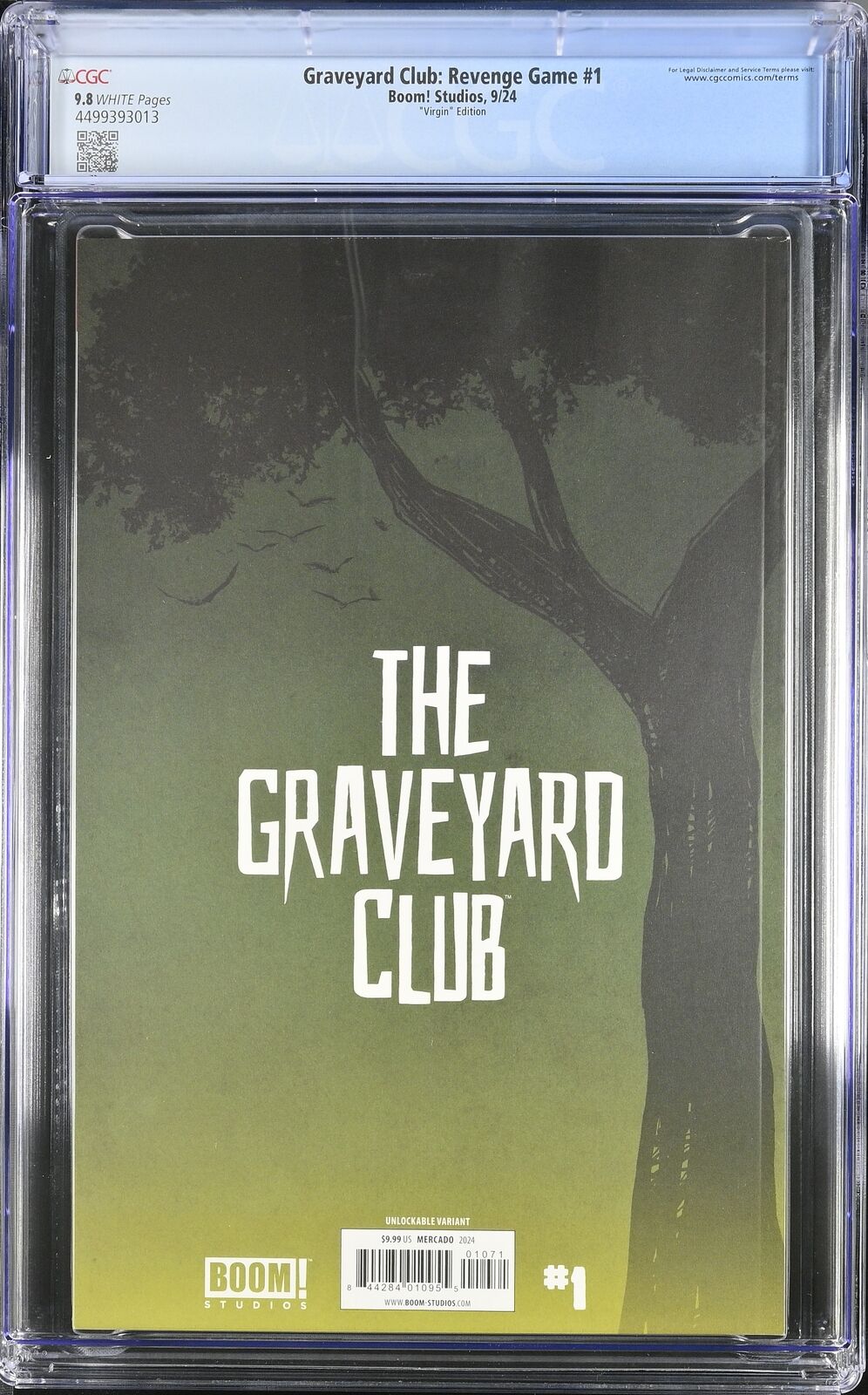 GRAVEYARD CLUB: REVENGE GAME #1 BOOM! MERCADO VIRGIN VARIANT 2024 CGC 9.8 NM