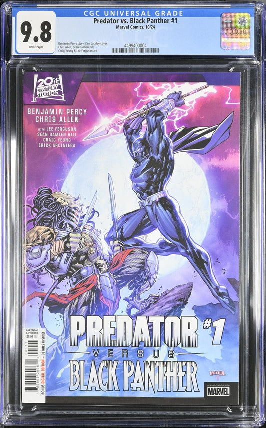 PREDATOR VS BLACK PANTHER #1 MARVEL 2024 CRAIG YEUNG MAIN COVER CGC 9.8 NM