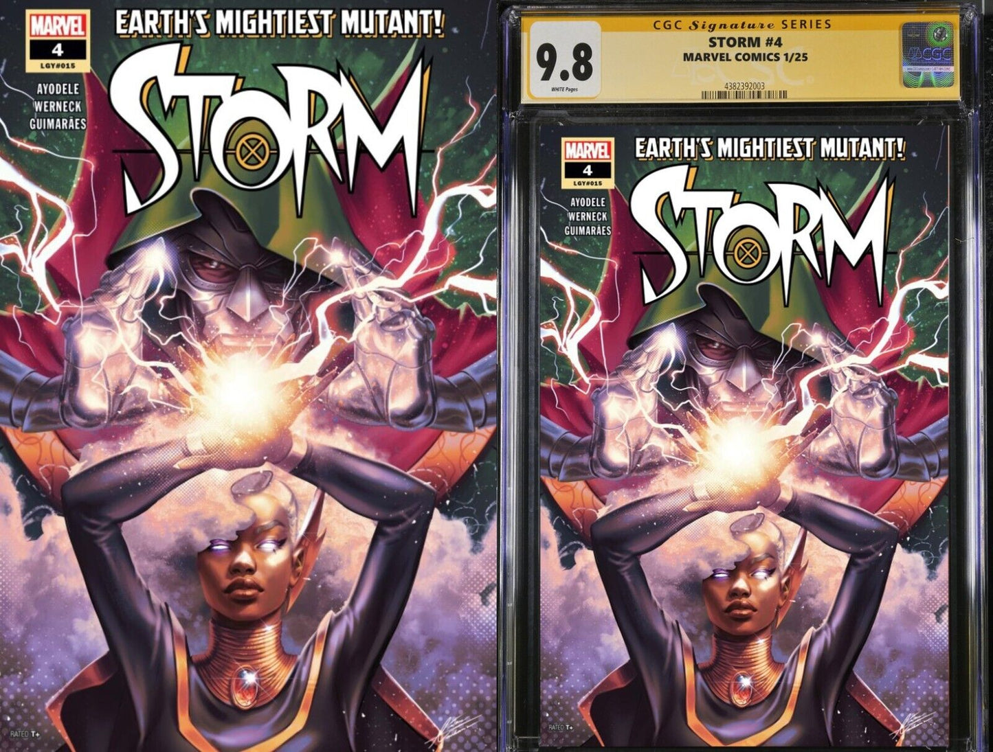 STORM #4 MARVEL CGC SS/RAW MANHANINI/WERNECK MAIN SIGNED PRESALE MEGACON 2025