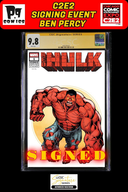 RED HULK #1 TODD NAUCK VARIANT CGC SS C2E2 BEN PERCY SIGNED PRESALE