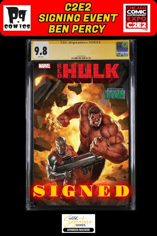 RED HULK #2 SKAN SRISUWAN VARIANT CGC SS C2E2 BEN PERCY SIGNED PRESALE