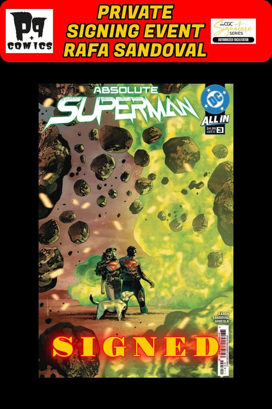 ABSOLUTE SUPERMAN #3 MAIN COVER RAW RAFA SANDOVAL PRIVATE SIGNING PRESALE NM/COA