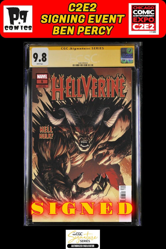 HELLVERINE #5 ALESSANDRO CAPPUCCIO VARIANT CGC SS C2E2 BEN PERCY SIGNED PRESALE