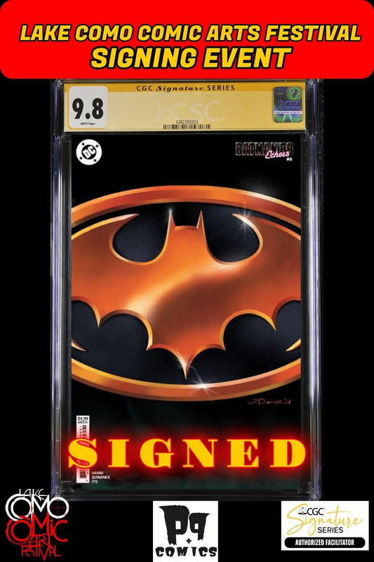 BATMAN '89 ECHOES #6 2025 LOGO VARIANT CGC SS LCCAF JOE QUINONES SIGNED PRESALE