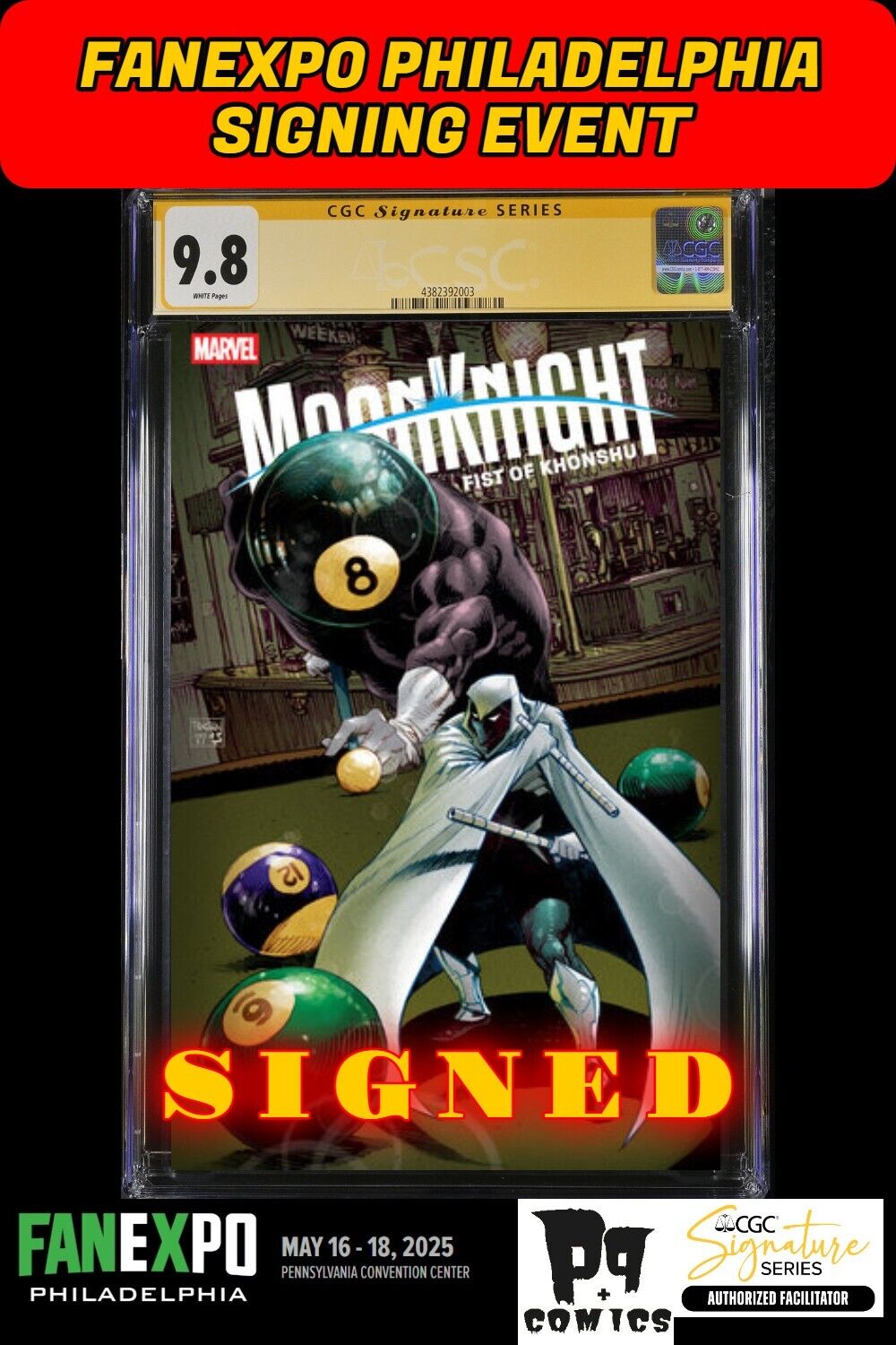 MOON KNIGHT FIST OF KHONSHU #7 CGC SS FANEXPO DAN PANOSIAN SIGNED PRESALE