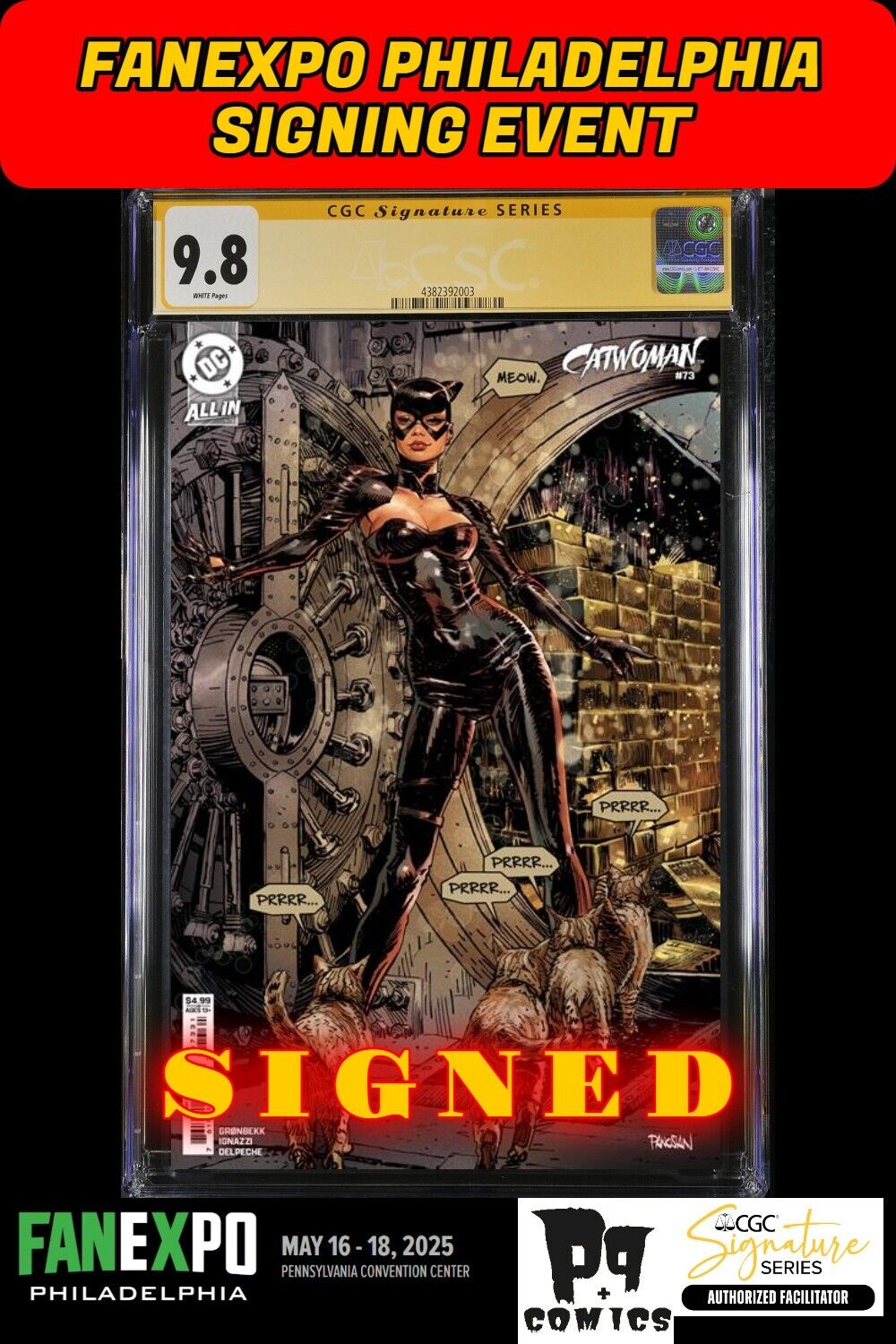 CATWOMAN #73 DC 2025 CGC SS FANEXPO DAN PANOSIAN SIGNED PRESALE