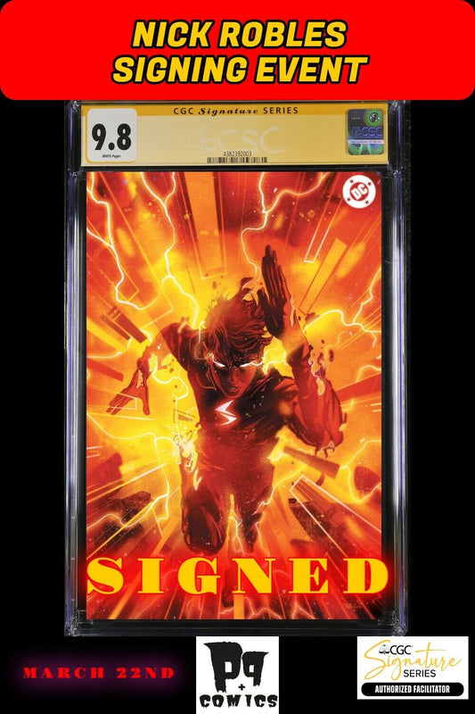 ABSOLUTE FLASH #1 DC 2025 FOIL CGC SS NICK ROBLES PRIVATE SIGNING PRESALE 3/22