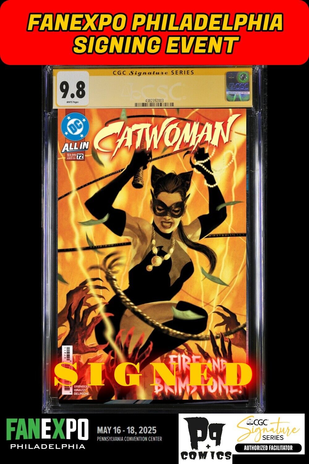 CATWOMAN #72 CVR A DC 2025 CGC SS FANEXPO SEBASTIAN FIUMARA SIGNED PRESALE