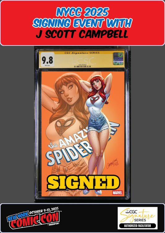 AMAZING SPIDER-MAN #9 MAARVEL CGC SS NYCC J SCOTT CAMPBELL VAR SIGNED PRESALE