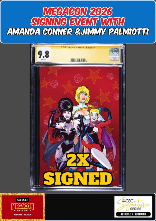 HARLEY QUINN X ELVIRA #3 METAL CGC 9.8 PALMIOTTI/CONNER 2X SIGNED PRESALE