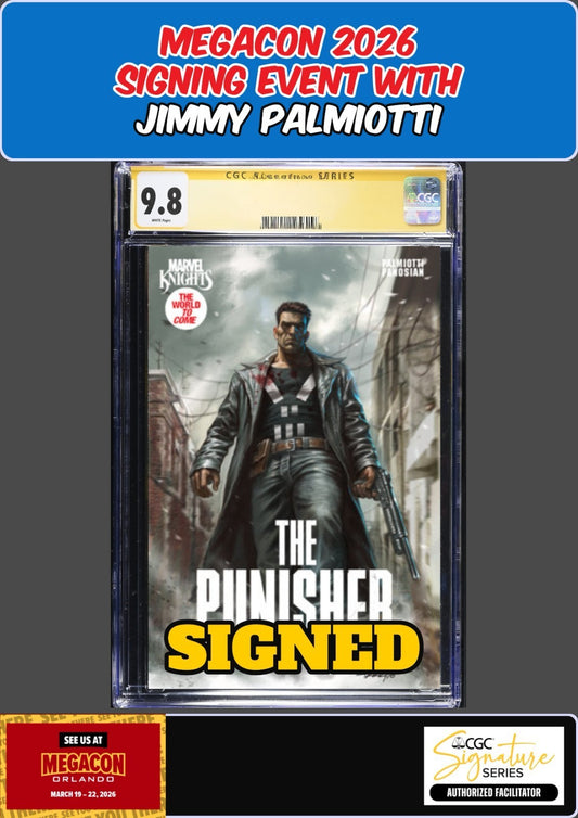 MARVEL KNIGHTS PUNISHER 1 1:25 PARRILLO CGC 9.8 PALMIOTTI SIGNED MEGACON PRESALE
