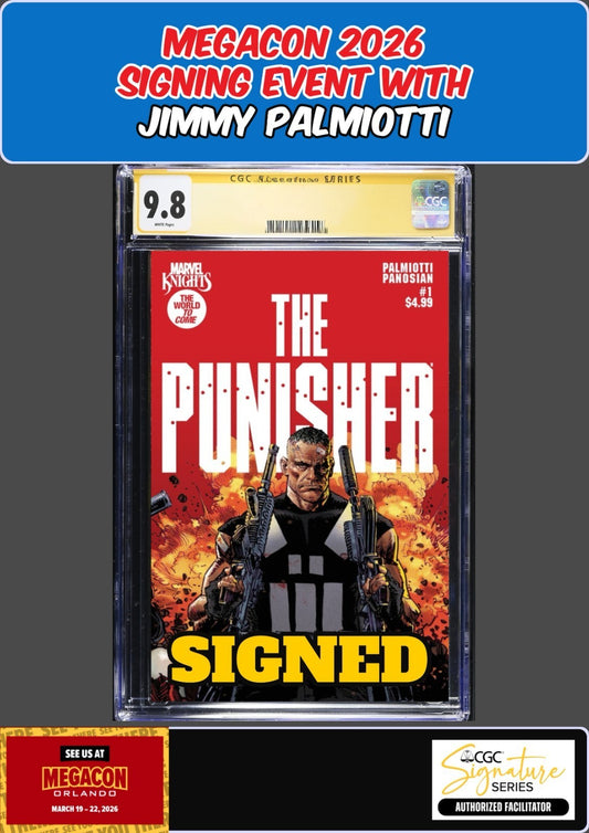 MARVEL KNIGHTS PUNISHER #1 PANOSIAN CGC SS 9.8 PALMIOTTI SIGNED MEGACON PRESALE