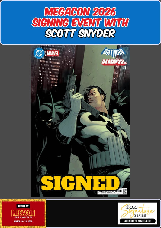 BATMAN DEADPOOL #1 DRAGOTTA MEGACON 2026 SCOTT SNYDER SIGNED W/COA PRESALE NM