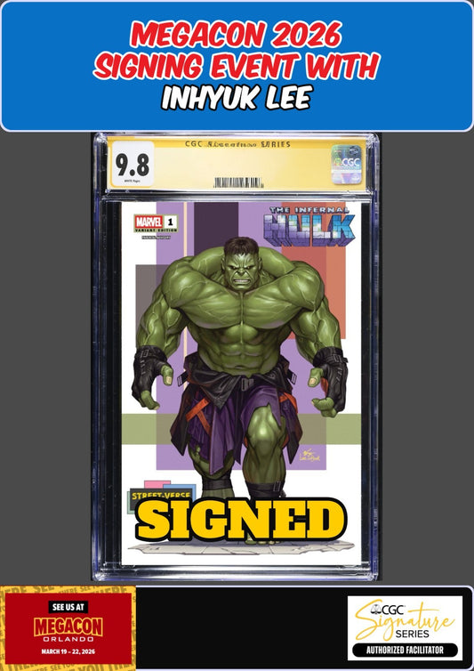 INFERNAL HULK #1 CGC SS 9.8 INHYUK LEE SIGNED MEGACON PRESALE