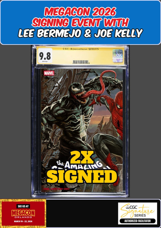 AMAZING SPIDER-MAN #23 CGC SS 9.8 BERMEJO/JOE KELLY 2X SIGNED MEGACON PRESALE