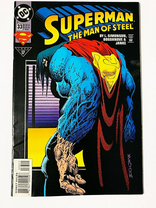 Superman: Man Of Steel #33 Dc Comics 1994 Nm+
