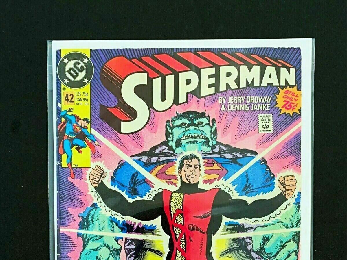 Superman #42 Dc Comics 1990 Vf- Newsstand Edition