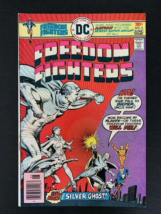 Freedom Fighters #2 Dc Comics 1976 Vf Newsstand Edition