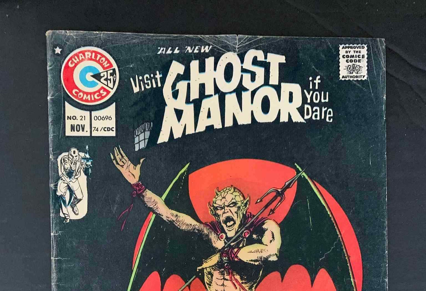 Ghost Manor  #21  Charlton Comics 1974 Vg  A Piece Cut - Last Page