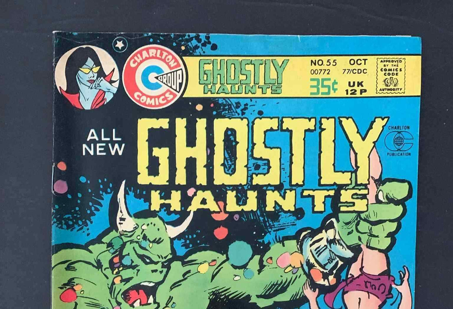 Ghostly Haunts #55  Charlton Comics 1977 Fn+ Newsstand