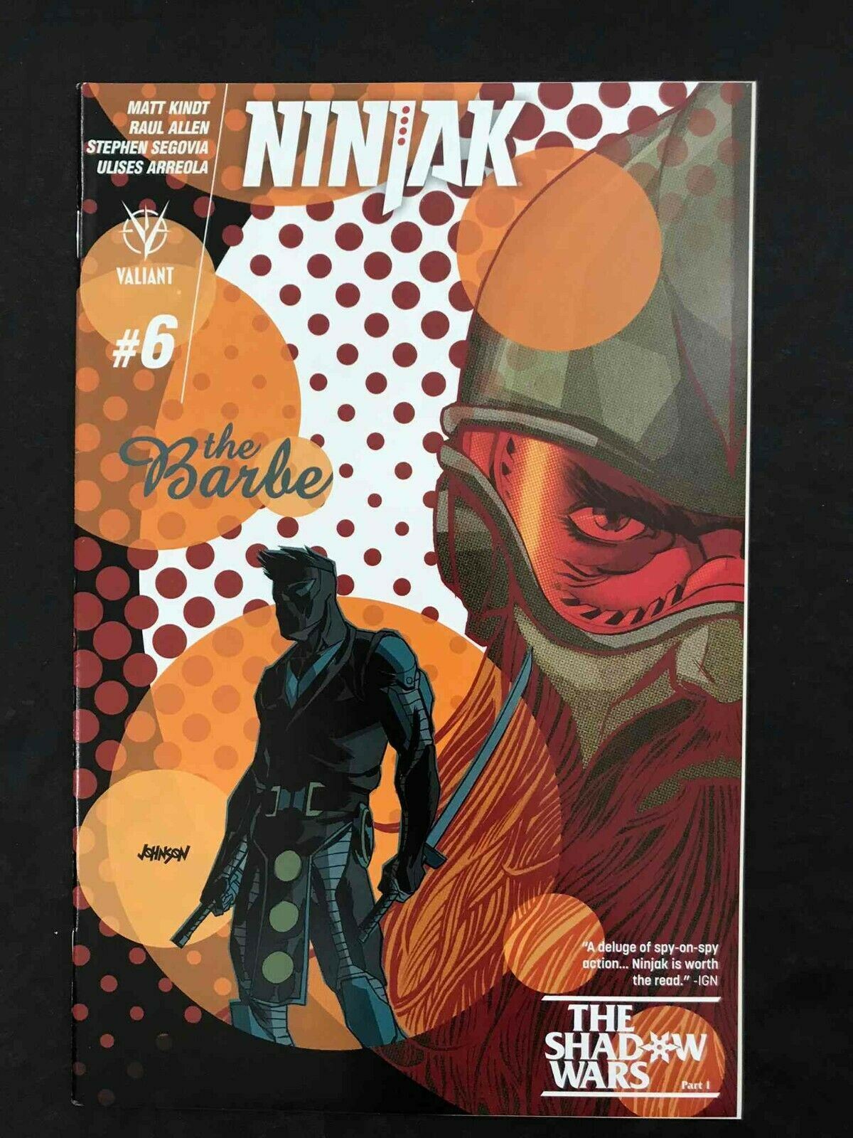 Ninja-K #6C  Valiant Comics 2015 Vf/Nm  Johnson Variant Cover