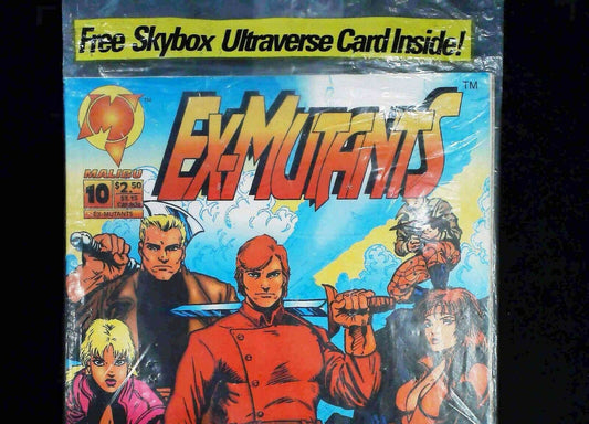 Ex-Mutants #10 (2Nd Series) Malibu Comics 1993 Vf Ns Card Inside